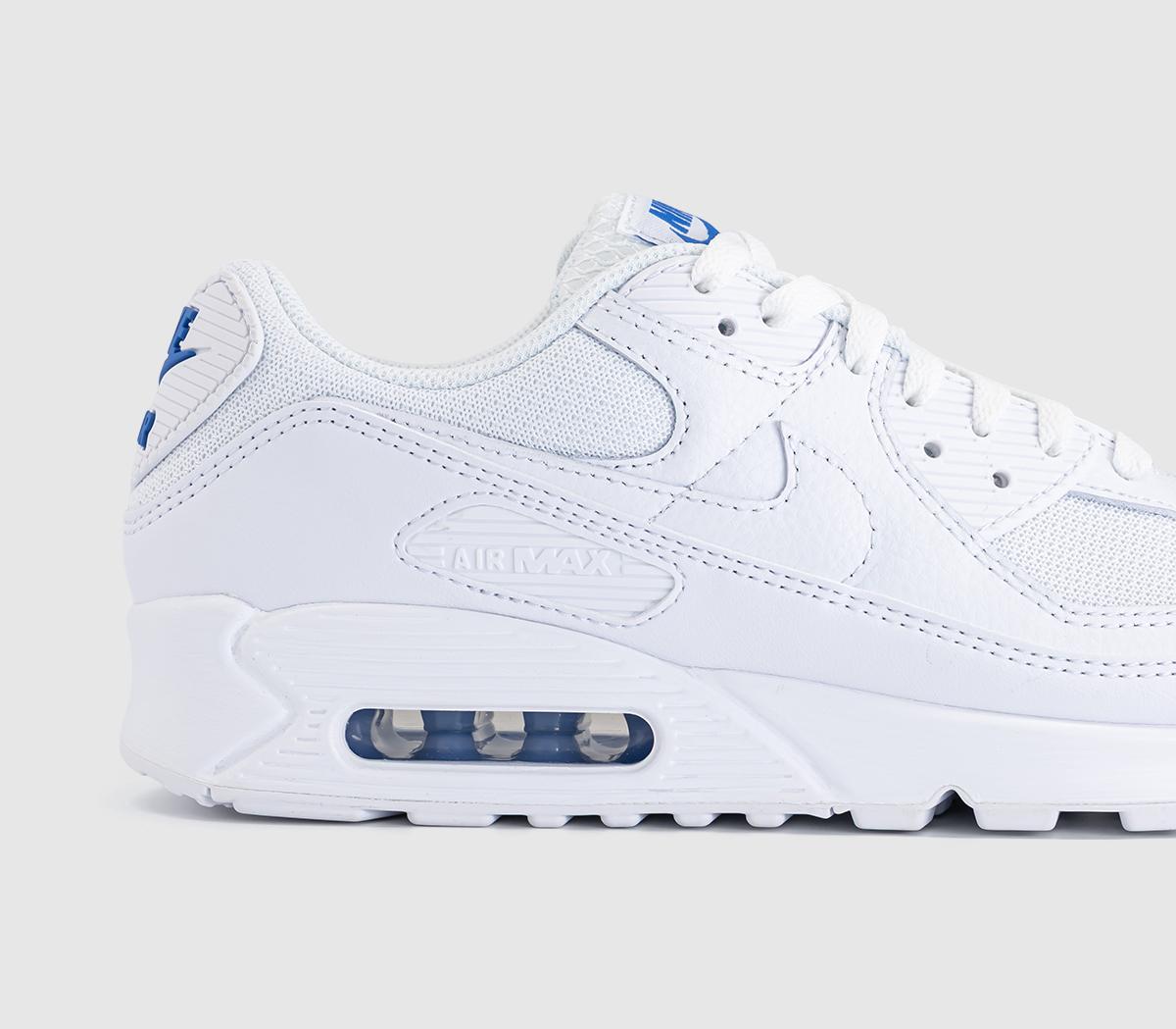 NikeAir Max 90 TrainersWhite White Blue Crystal