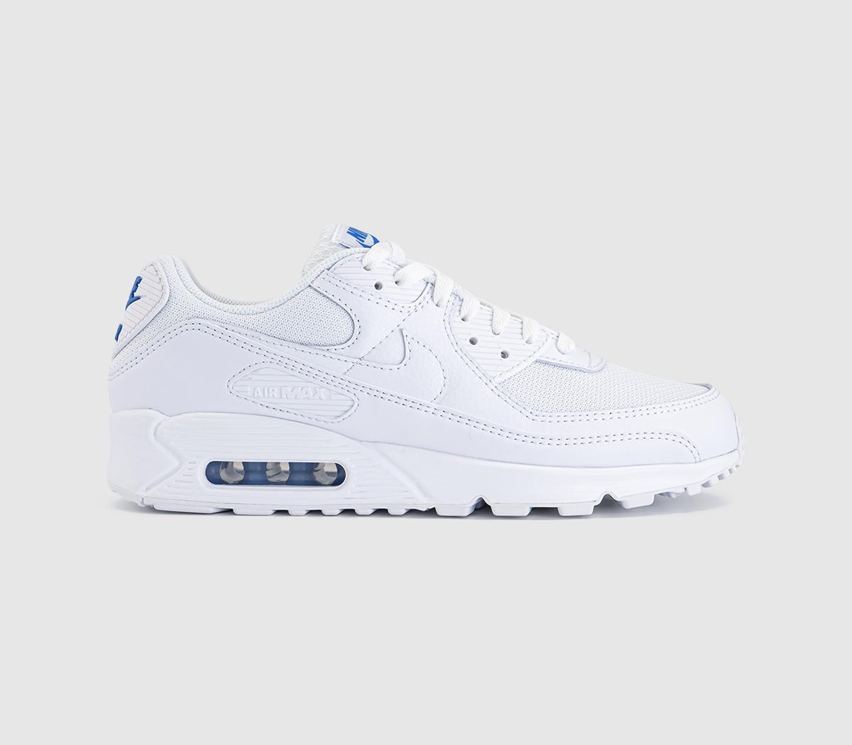 NikeAir Max 90 TrainersWhite White Blue Crystal