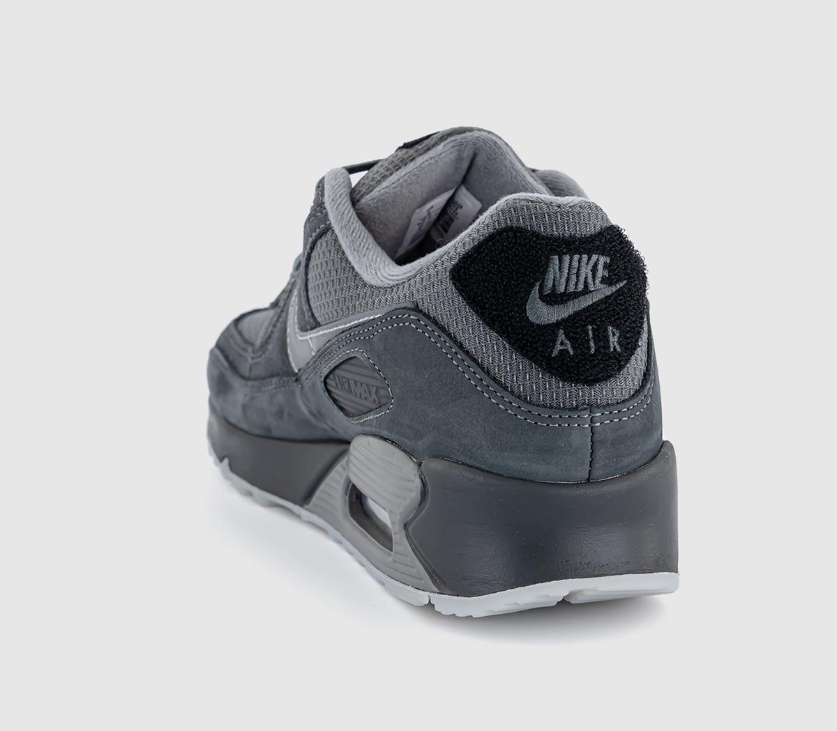 nike air max 90 grey trainers
