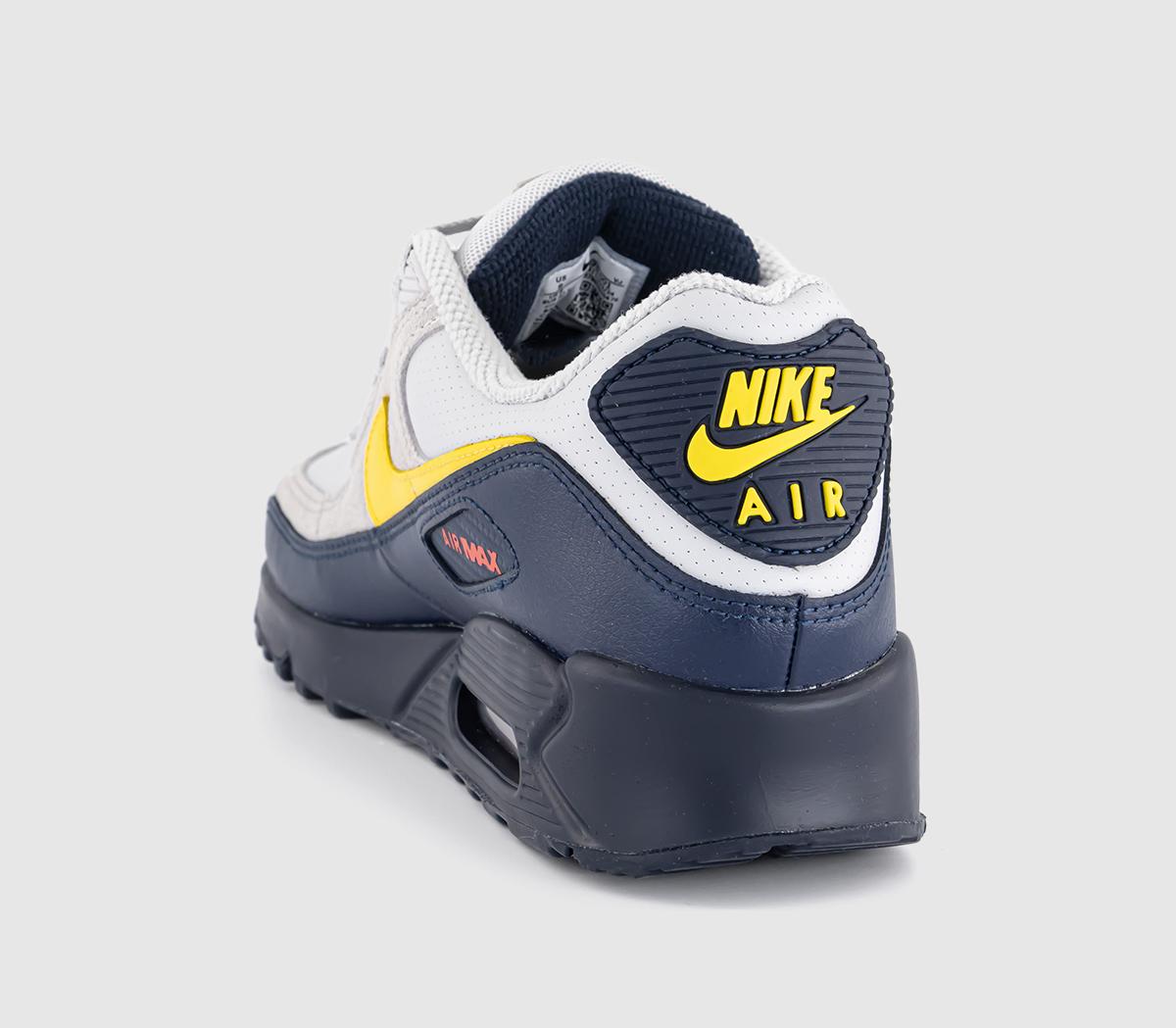 Nike Air Max 90 Trainers Nike Air Max 90 Trainers Neutral Grey Tour Yellow Obsidian