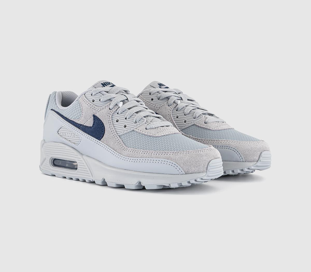 NikeAir Max 90 TrainersWolf Grey Midnight Navy Wolf Grey