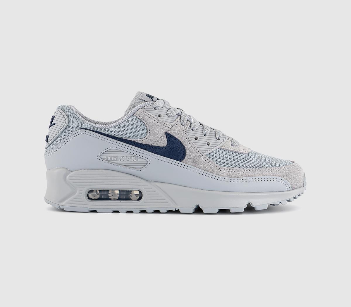 NikeAir Max 90 TrainersWolf Grey Midnight Navy Wolf Grey