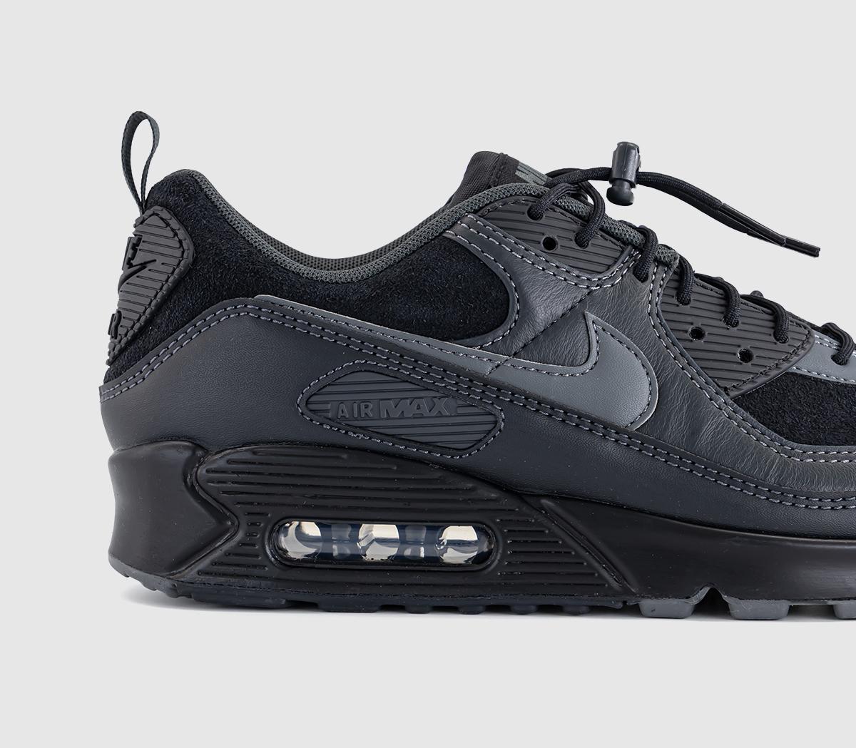 NikeAir Max 90 TrainersBlack Iron Grey Anthracite Dark Smoke Grey