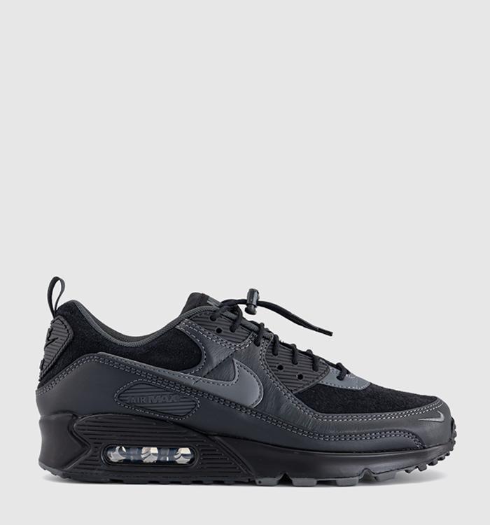 Nike Air Max 90 Trainers Black Iron Grey Anthracite Dark Smoke Grey