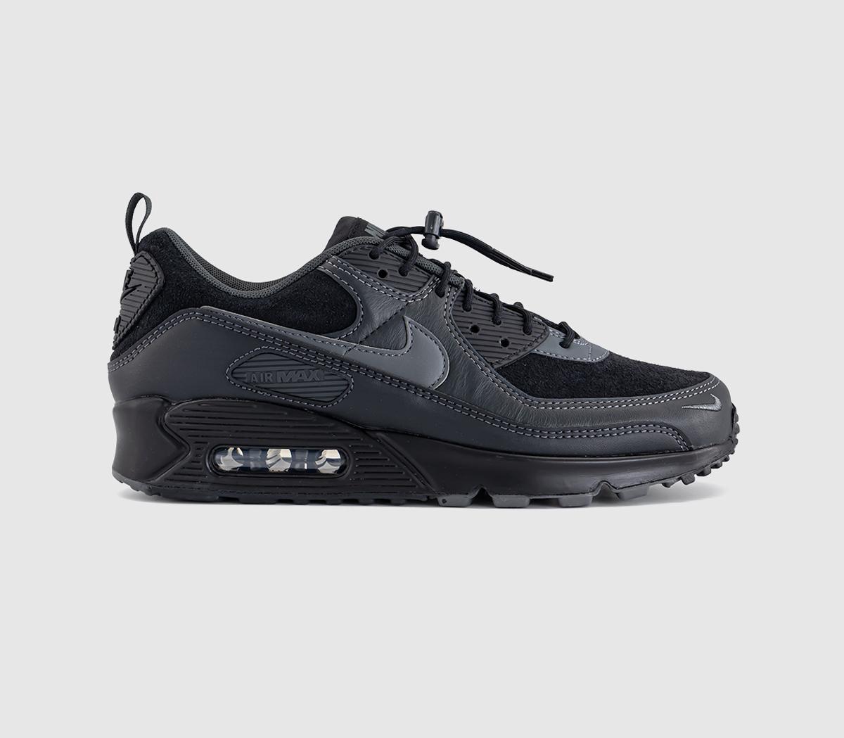 Nike Air Max 90 Trainers Black Iron Anthracite Dark Smoke  Grey in Men's Size 6.5, Offspring