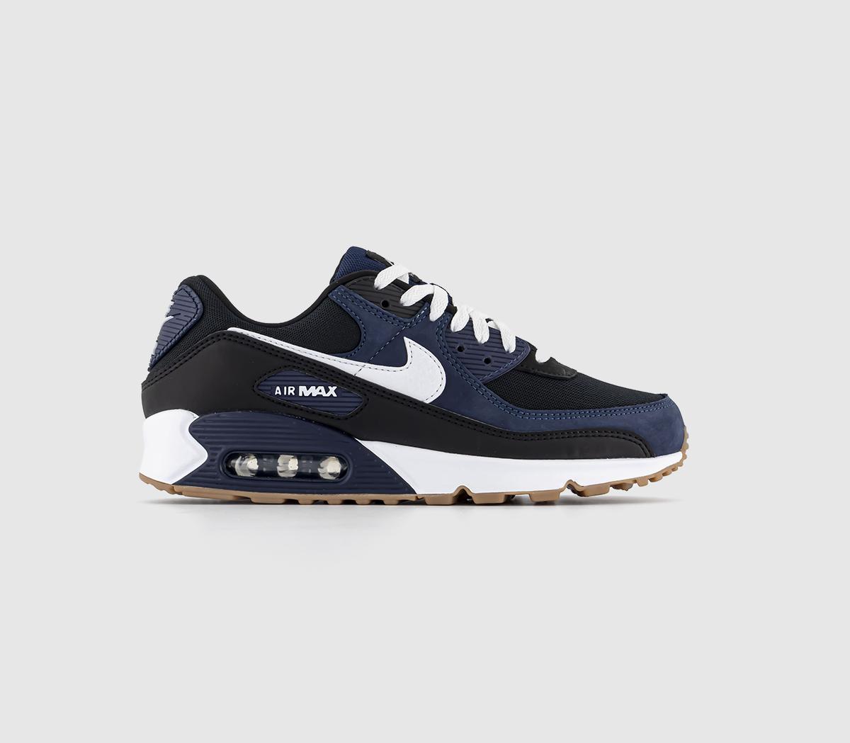 Air max 90 essential trainer 2025 midnight navy / white / blue