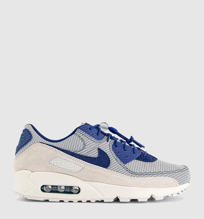 Nike Air Max 90 Trainers Coconut Milk Deep Royal Blue Legion Pine Light Ore