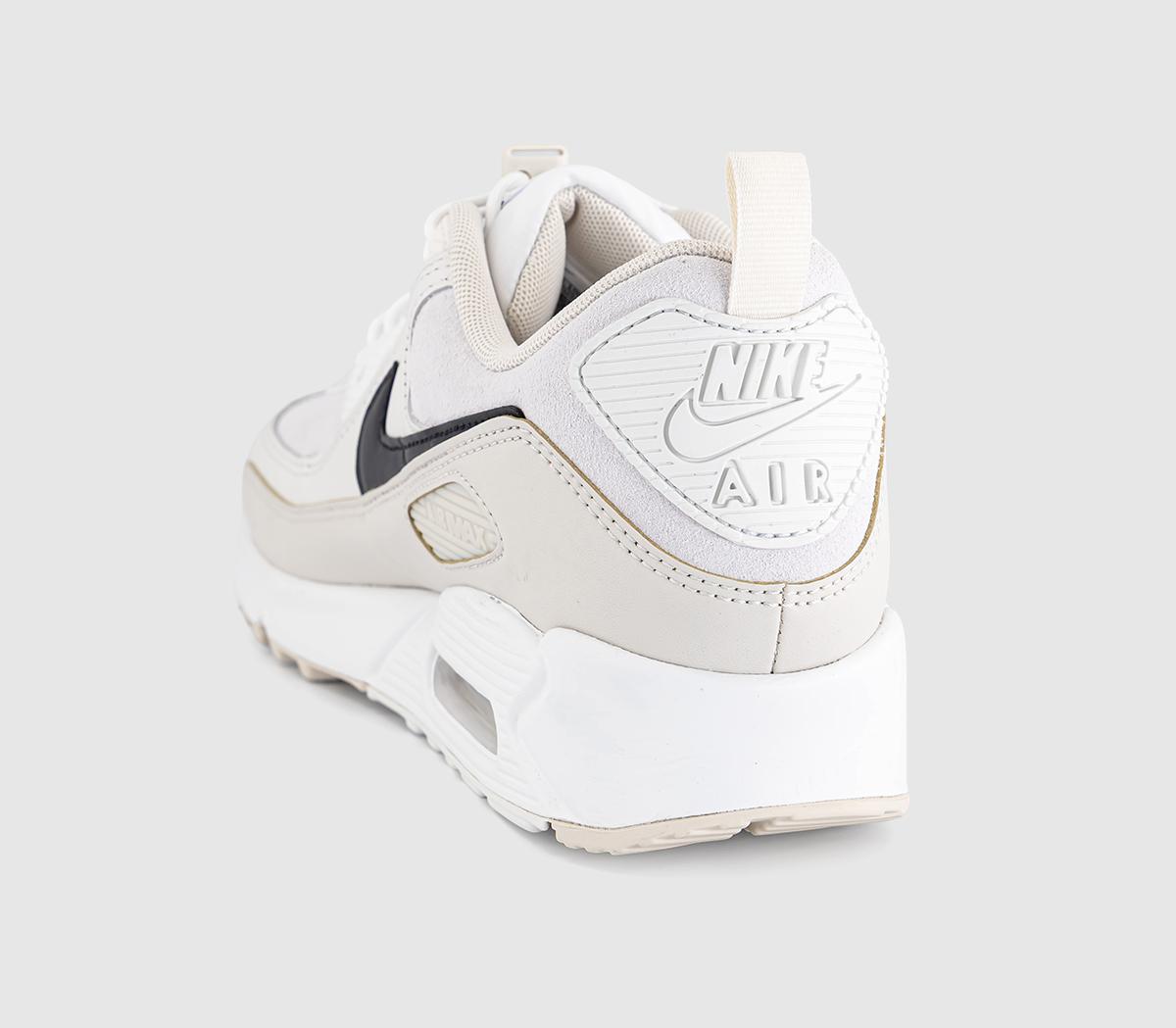 NikeAir Max 90 TrainersWhite Black Light Orewood Brown Phantom
