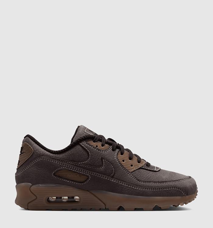 Nike Air Max 90 Trainers Leather Shadow Brown Shadow Brown Gum Qs