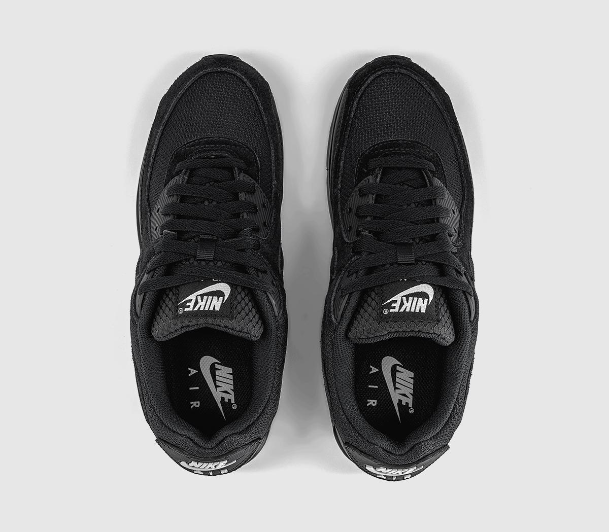 NikeAir Max 90 TrainersBlack Black Light Smoke Grey