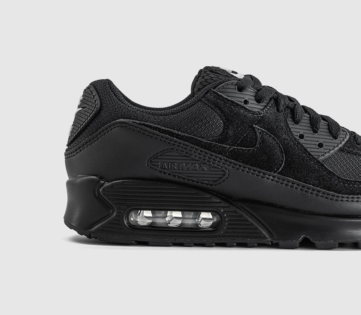 NikeAir Max 90 TrainersBlack Black Light Smoke Grey