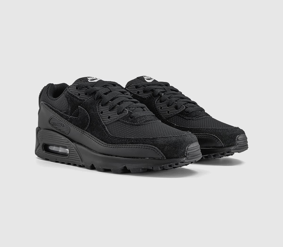 NikeAir Max 90 TrainersBlack Black Light Smoke Grey