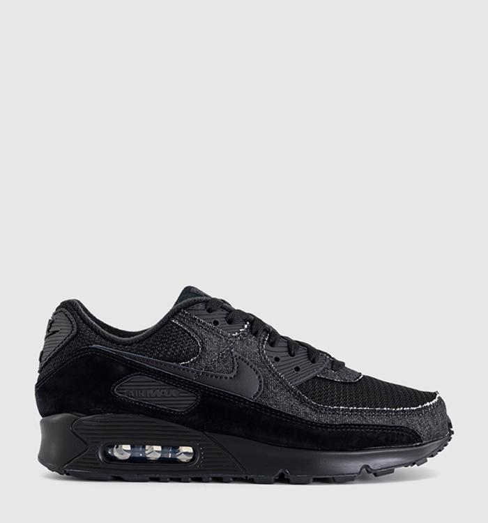 Nike Air Max 90 Trainers Denim Black Cool Grey Infrared 23