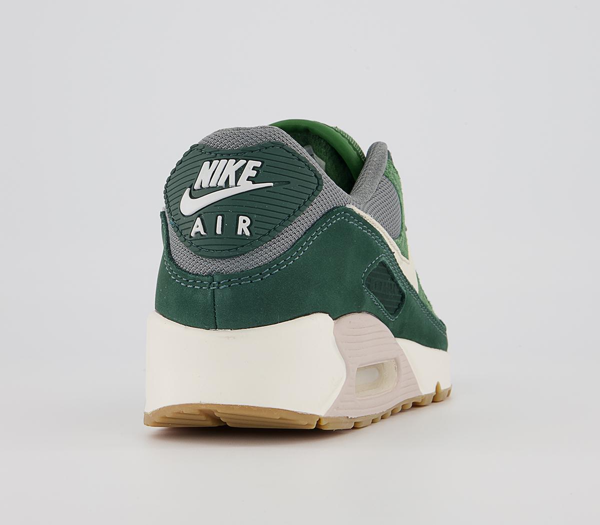Nike Air Max 90 Trainers Nike Air Max 90 Trainers Pro Green Pale Ivory Forest Green Smoke Grey Parti