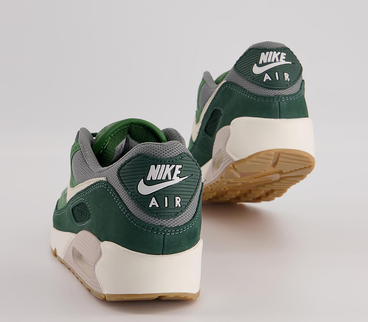 Nike Air Max 90 Trainers Nike Air Max 90 Trainers Pro Green Pale Ivory Forest Green Smoke Grey Parti