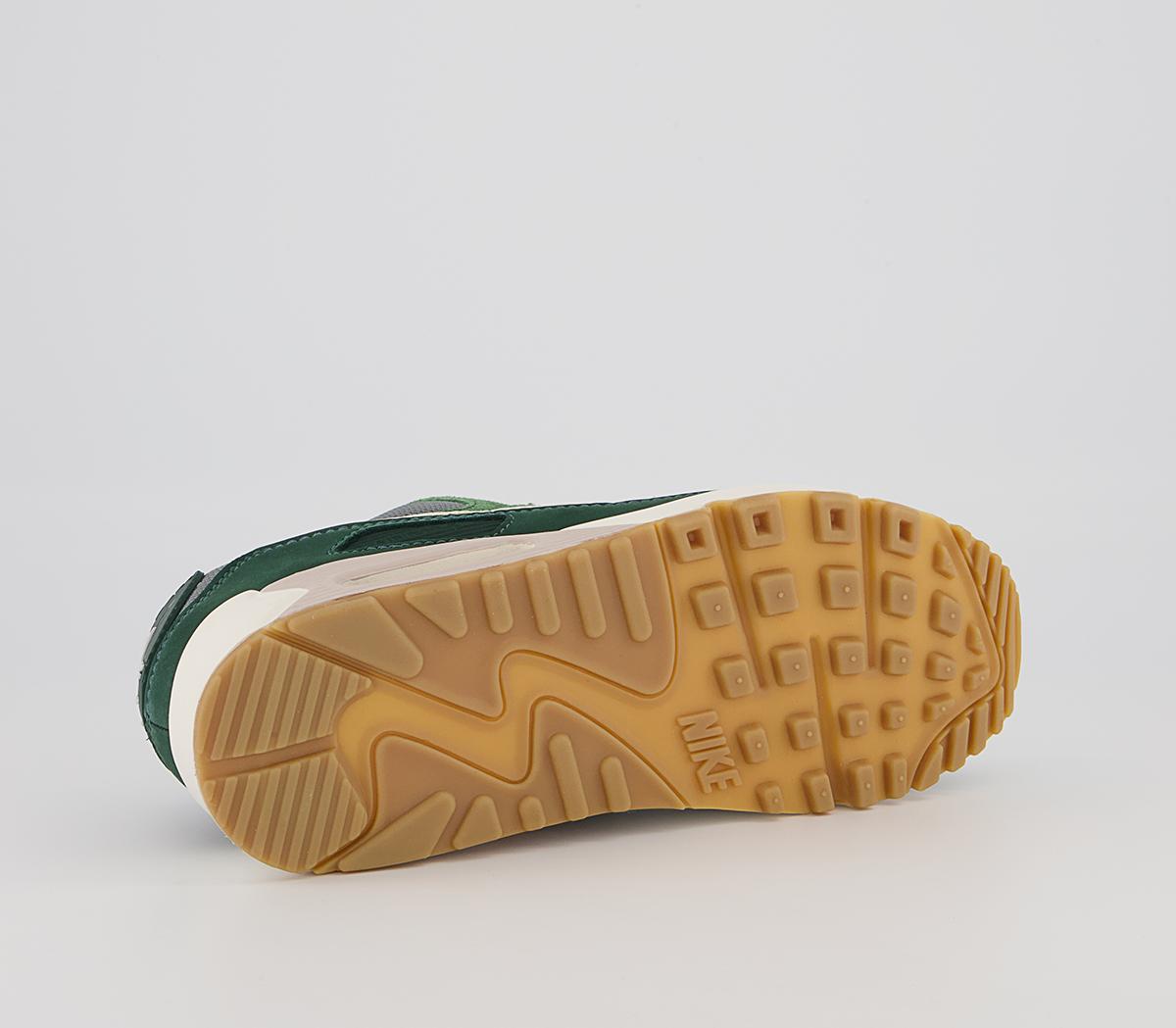 Nike Air Max 90 Trainers Nike Air Max 90 Trainers Pro Green Pale Ivory Forest Green Smoke Grey Parti