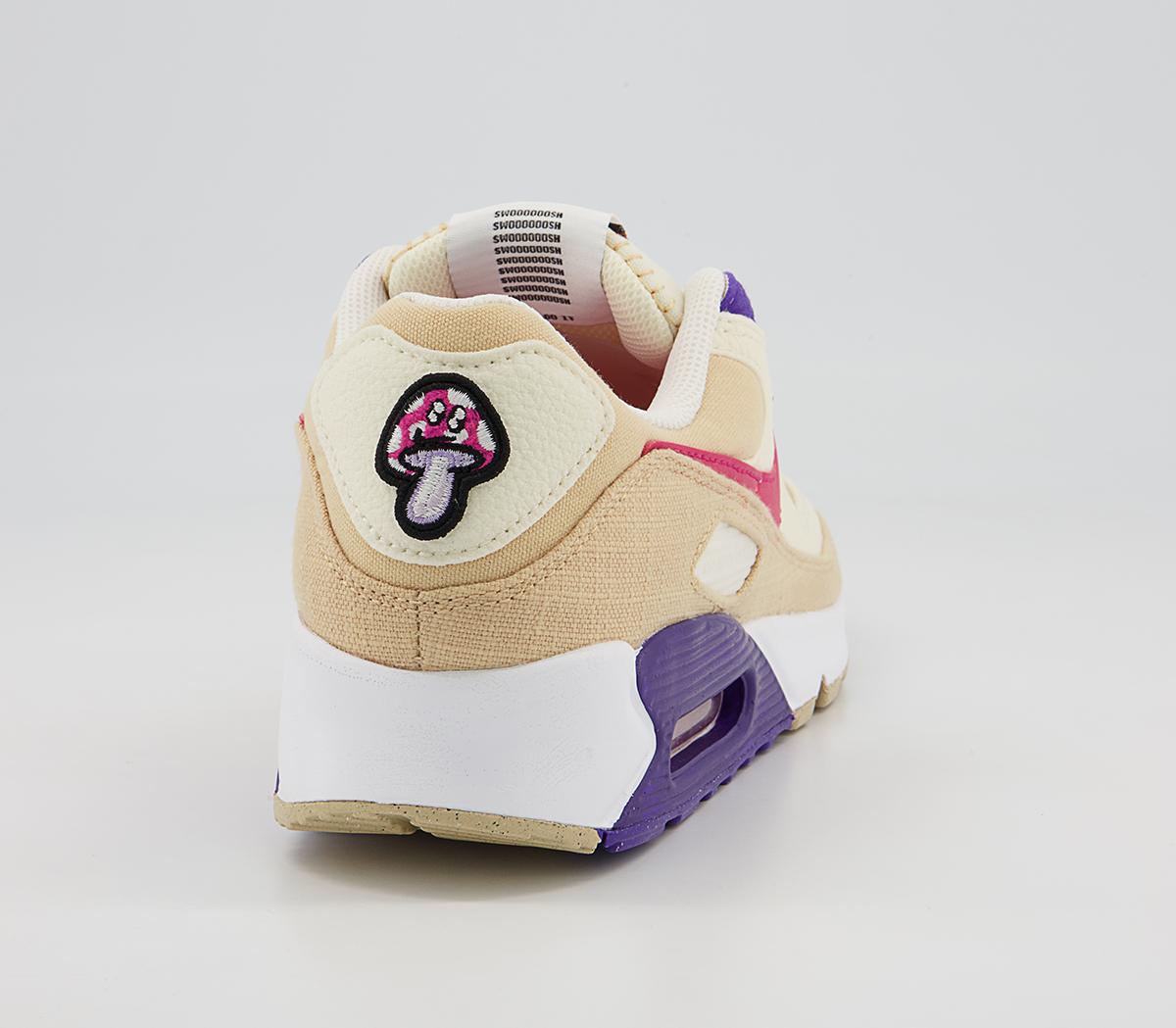 Nike Air Max 90 Trainers Nike Air Max 90 Trainers Sesame Rush Pink Coconut Milk Phantom