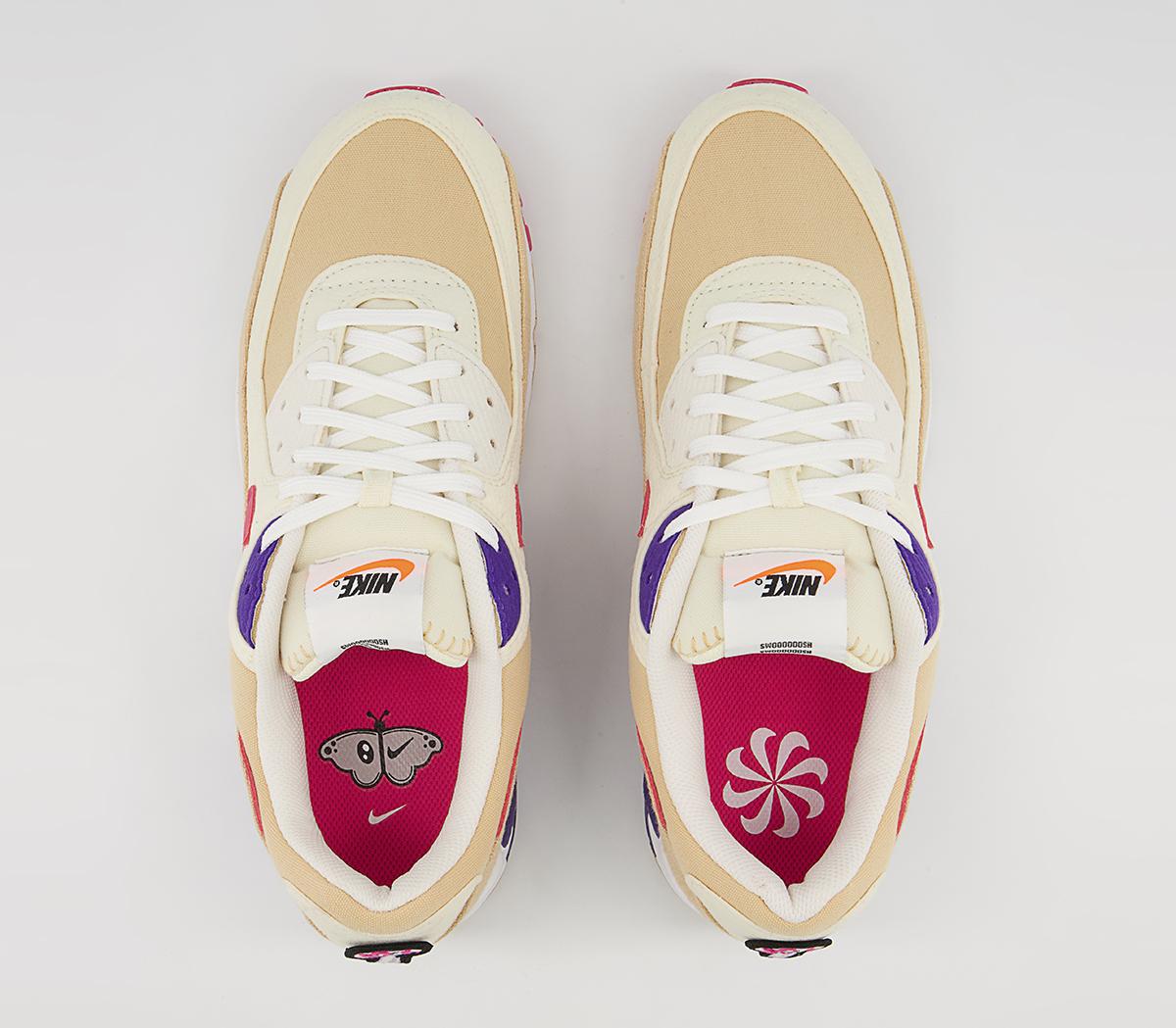 Nike Air Max 90 Trainers Nike Air Max 90 Trainers Sesame Rush Pink Coconut Milk Phantom