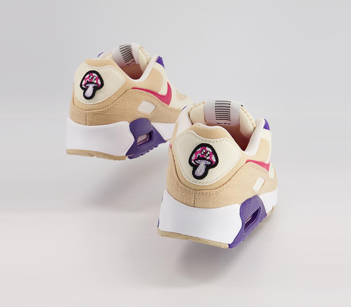 Nike Air Max 90 Trainers Nike Air Max 90 Trainers Sesame Rush Pink Coconut Milk Phantom