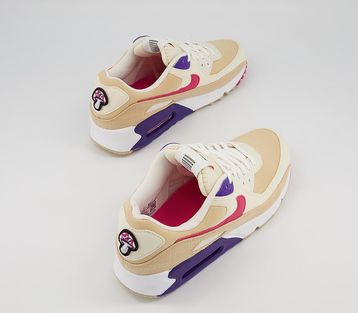 Nike Air Max 90 Trainers Nike Air Max 90 Trainers Sesame Rush Pink Coconut Milk Phantom