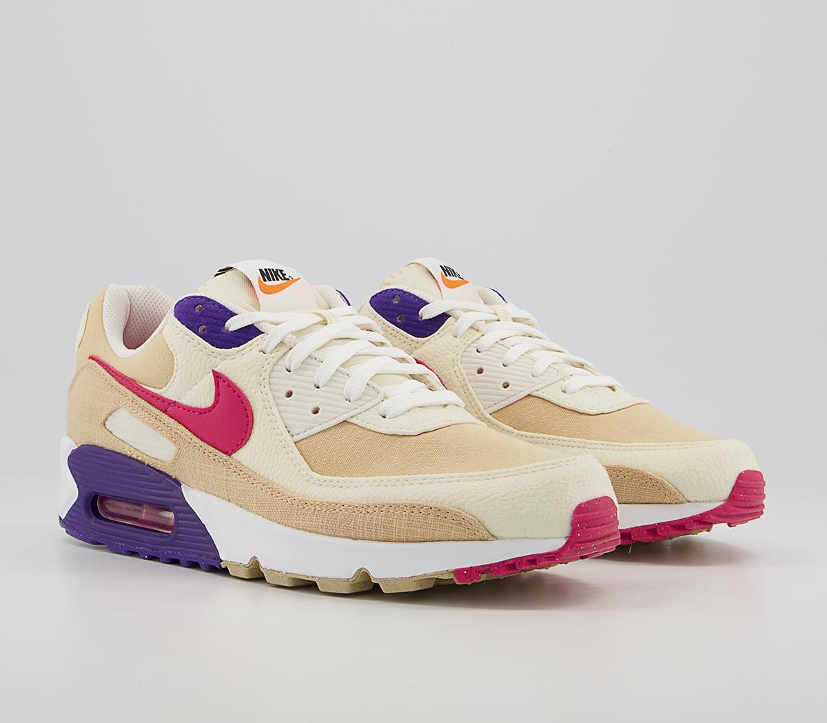 Nike Air Max 90 Trainers Nike Air Max 90 Trainers Sesame Rush Pink Coconut Milk Phantom