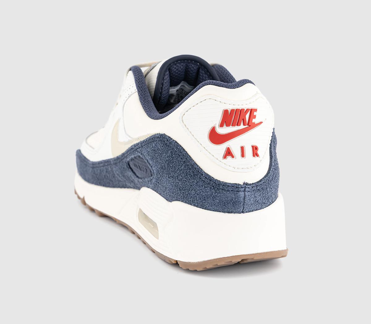 NikeAir Max 90 Trainers NikeAir Max 90 TrainersPale Ivory Light Khaki Thunder Blue Sail