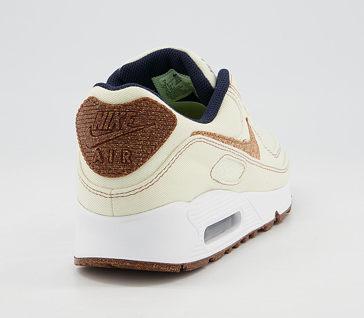 NikeAir Max 90 TrainersSe Mtz2 Coconut Milk Wheat Obsidian White