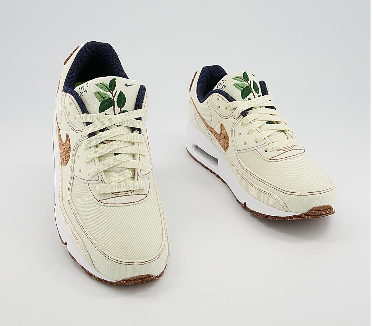 Nike Air Max 90 Trainers Se Mtz2 Coconut Milk Wheat Obsidian White
