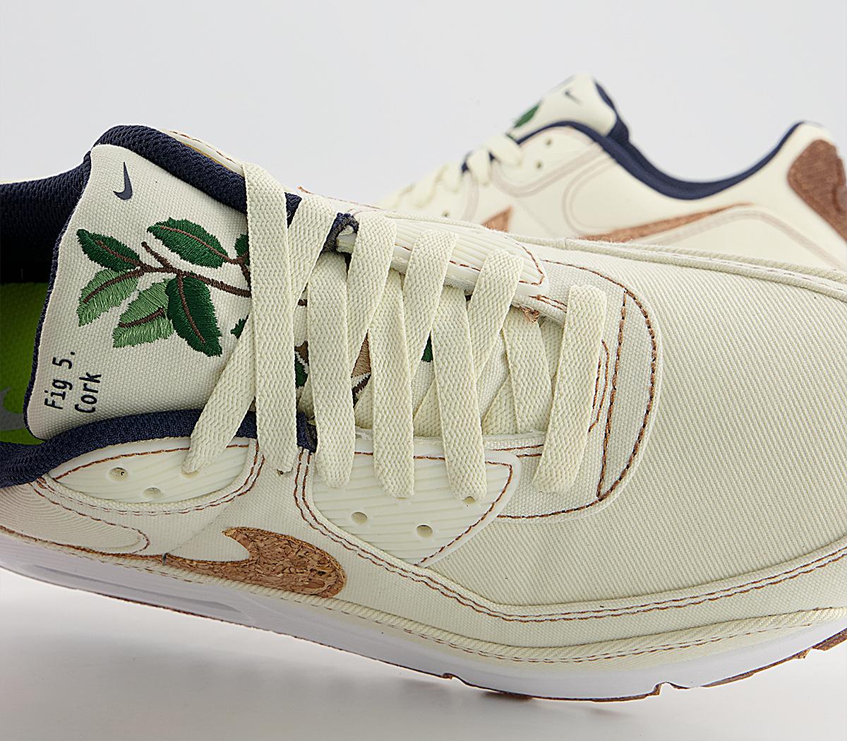 NikeAir Max 90 TrainersSe Mtz2 Coconut Milk Wheat Obsidian White