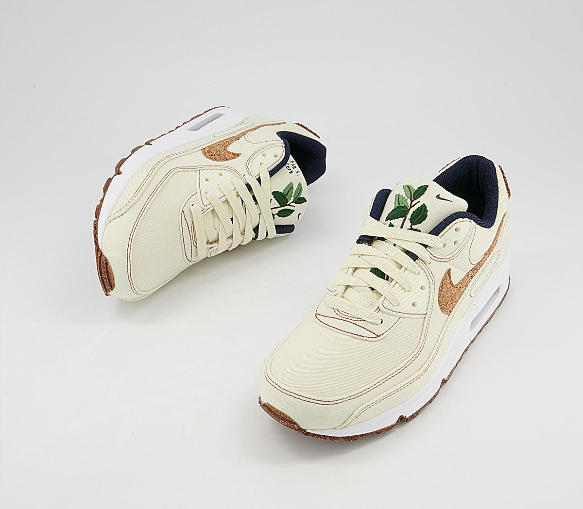 NikeAir Max 90 TrainersSe Mtz2 Coconut Milk Wheat Obsidian White
