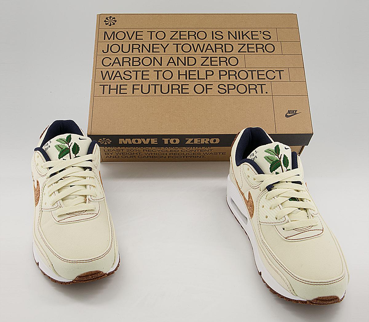 NikeAir Max 90 TrainersSe Mtz2 Coconut Milk Wheat Obsidian White