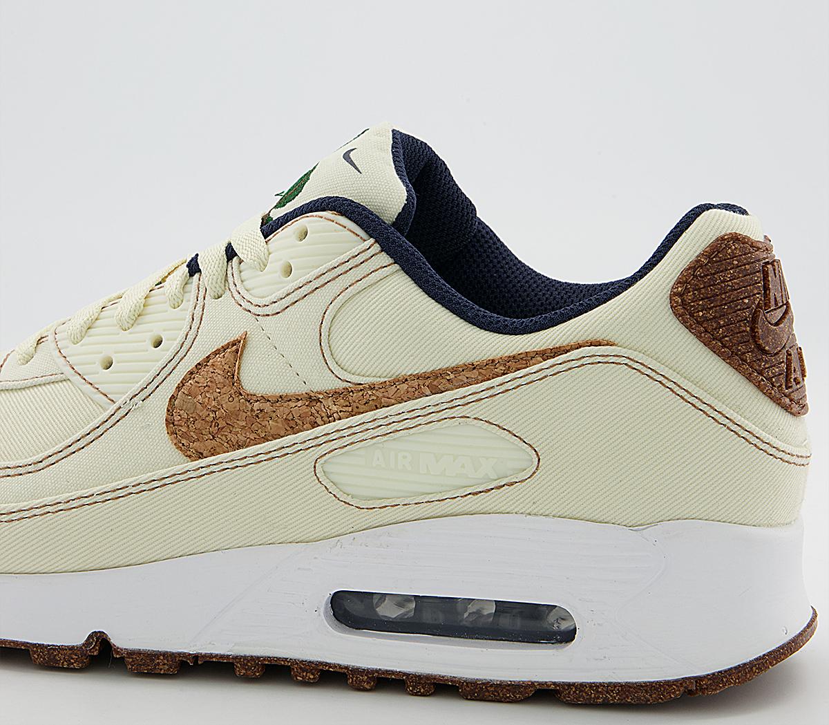 NikeAir Max 90 TrainersSe Mtz2 Coconut Milk Wheat Obsidian White