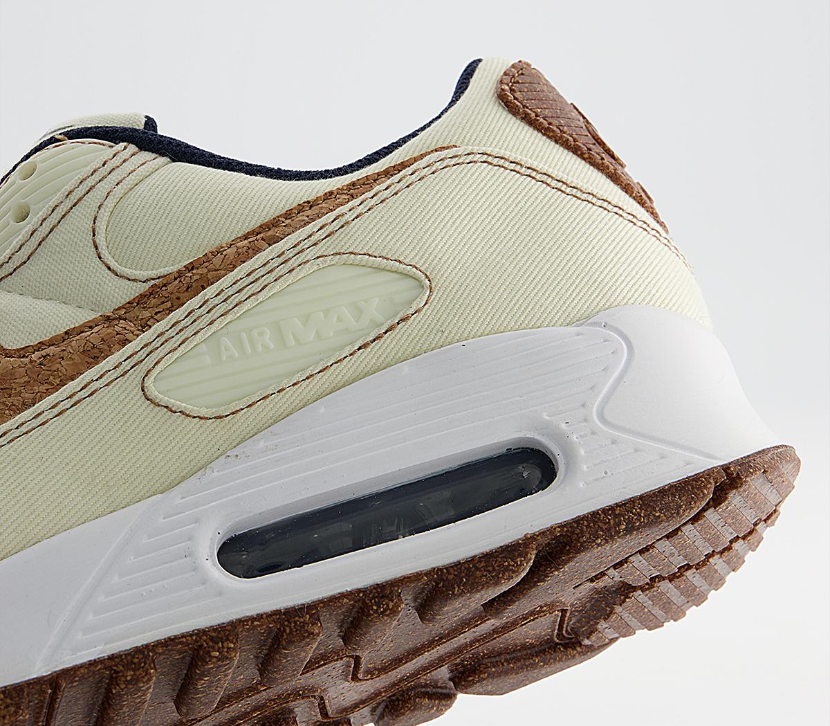 NikeAir Max 90 TrainersSe Mtz2 Coconut Milk Wheat Obsidian White