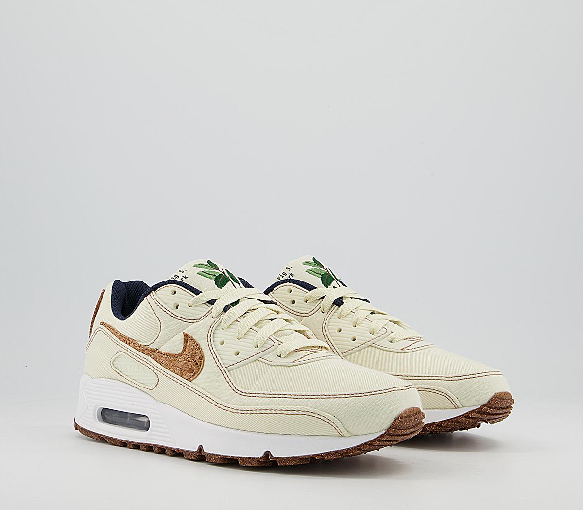 NikeAir Max 90 TrainersSe Mtz2 Coconut Milk Wheat Obsidian White