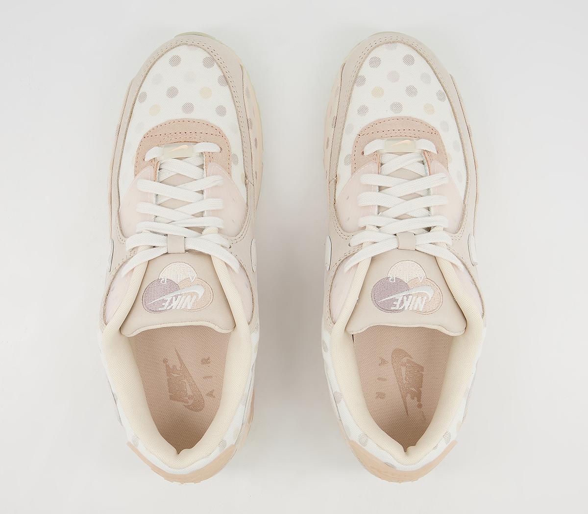 Nike Air Max 90 Trainers Nike Air Max 90 Trainers Shimmer Sail Desert Sand Pale Ivory