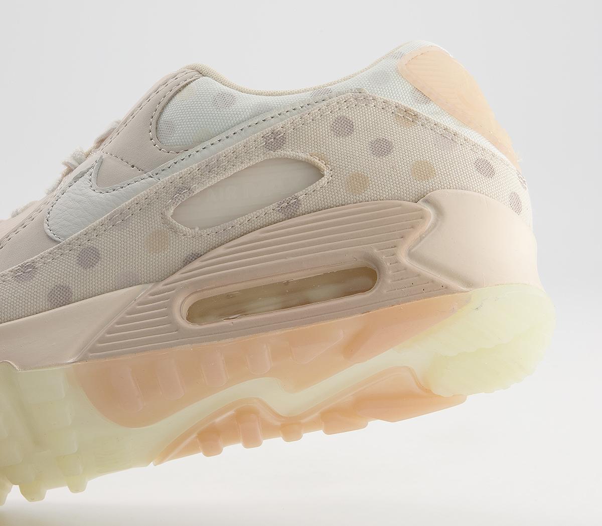 Nike Air Max 90 Trainers Nike Air Max 90 Trainers Shimmer Sail Desert Sand Pale Ivory