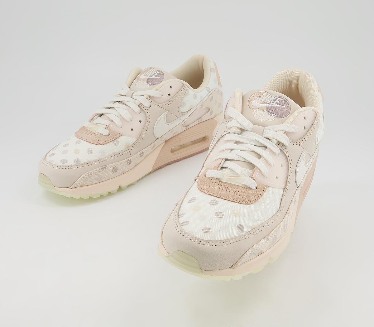 Nike Air Max 90 Trainers Nike Air Max 90 Trainers Shimmer Sail Desert Sand Pale Ivory
