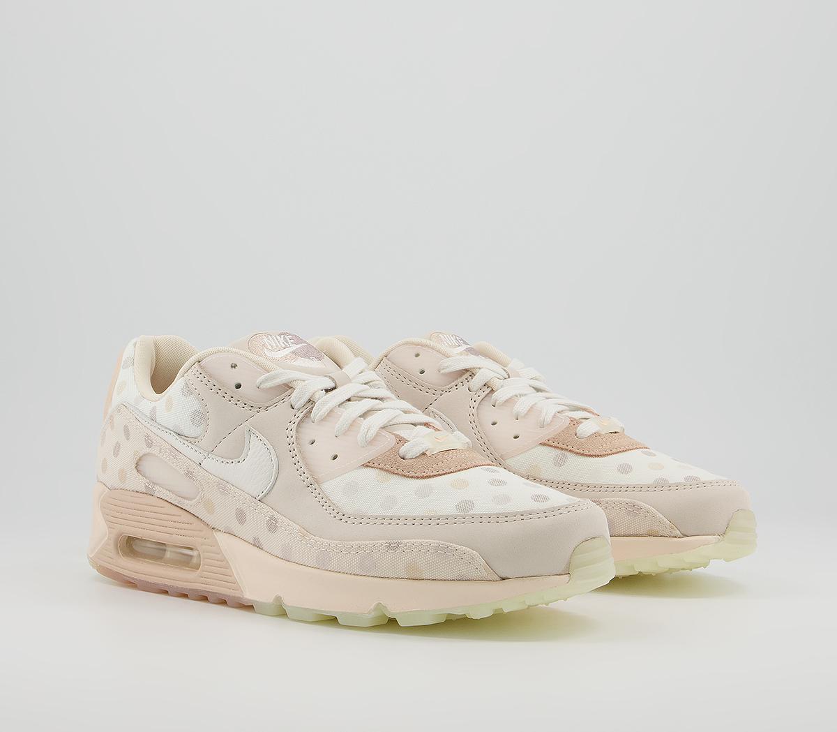 Nike Air Max 90 Trainers Nike Air Max 90 Trainers Shimmer Sail Desert Sand Pale Ivory