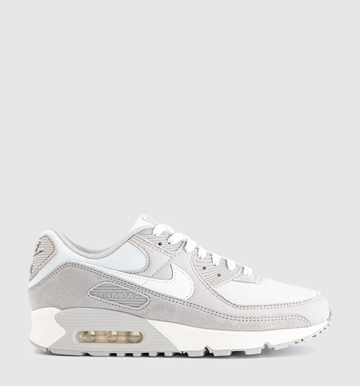 Nike Air Max 90 Trainers Denim Light Bone Sail Coconut Milk Infrared 23