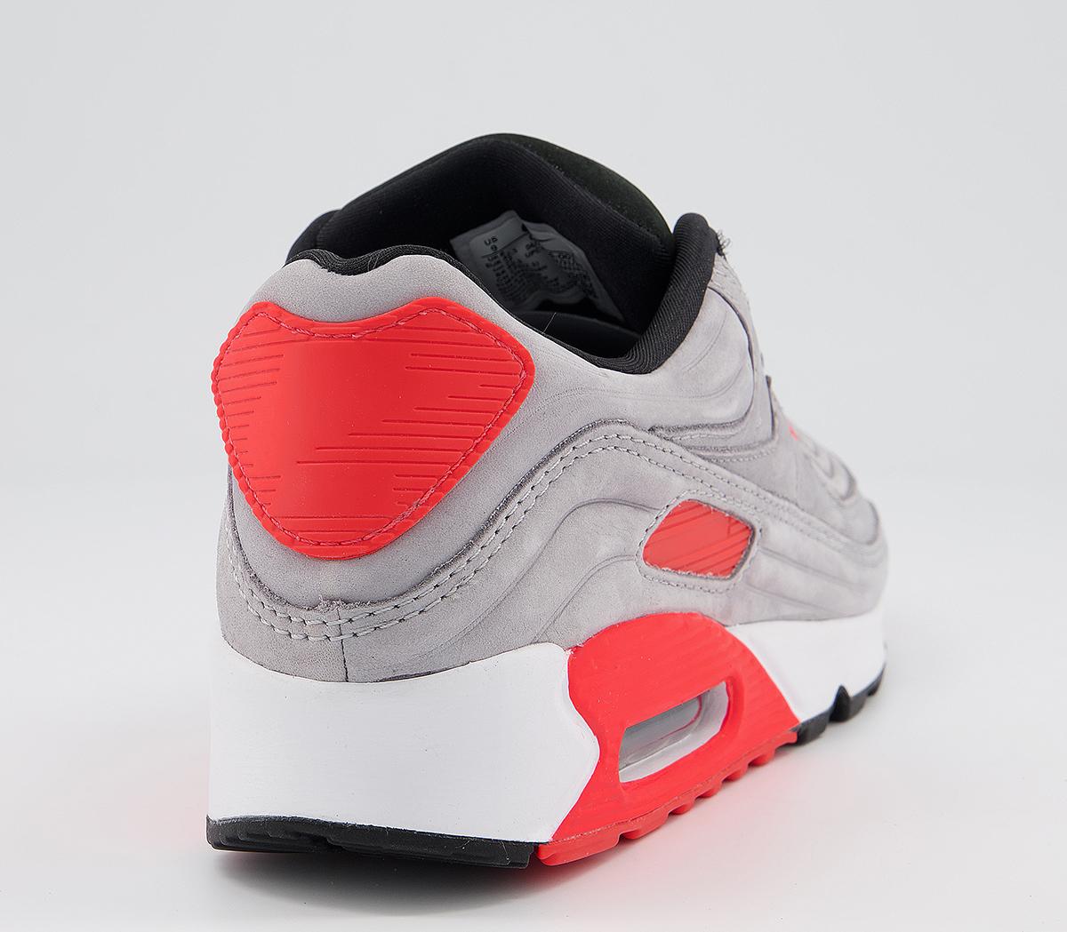 Nike Air Max 90 Trainers Nike Air Max 90 Trainers Night Silver Bright Crimson