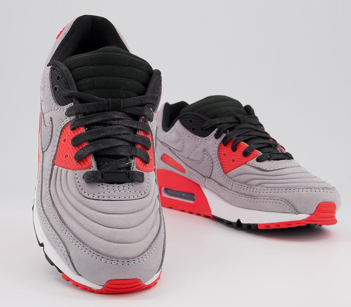 Nike Air Max 90 Trainers Nike Air Max 90 Trainers Night Silver Bright Crimson