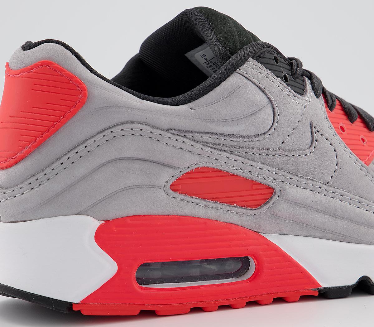 Nike Air Max 90 Trainers Nike Air Max 90 Trainers Night Silver Bright Crimson