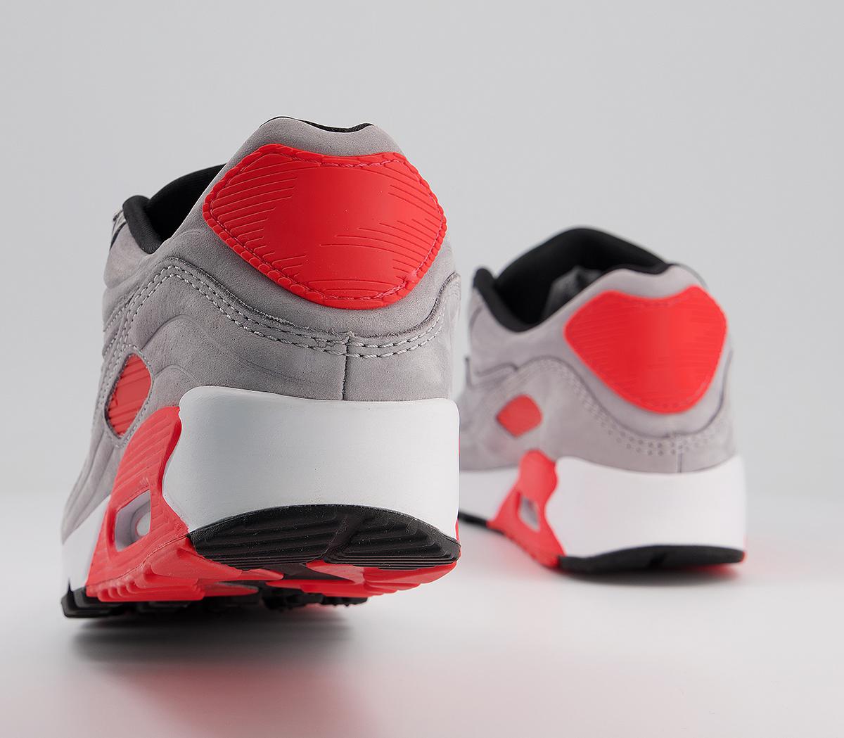 Nike Air Max 90 Trainers Nike Air Max 90 Trainers Night Silver Bright Crimson