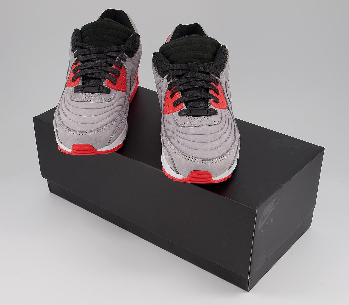 Nike Air Max 90 Trainers Nike Air Max 90 Trainers Night Silver Bright Crimson