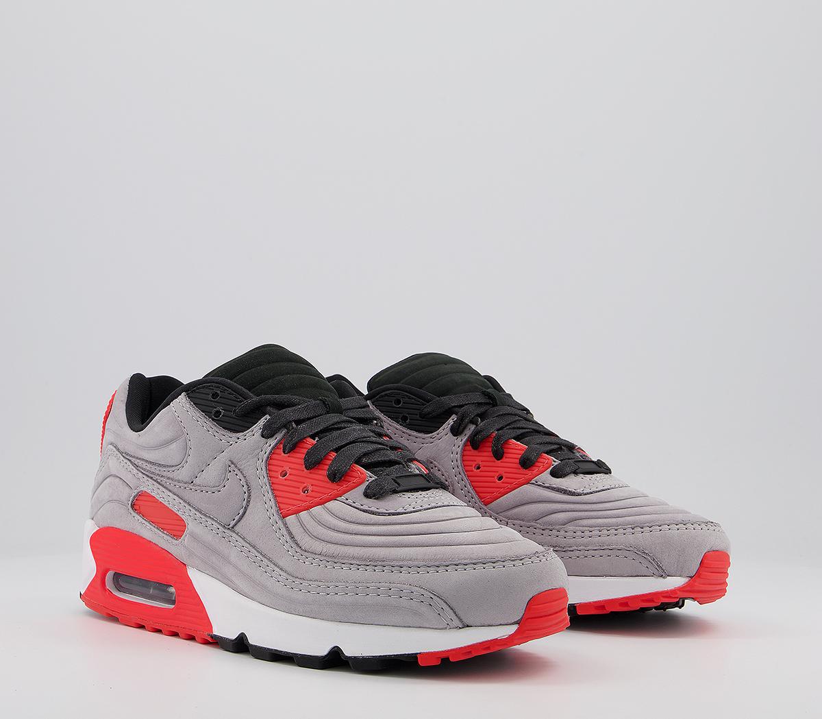 Nike Air Max 90 Trainers Nike Air Max 90 Trainers Night Silver Bright Crimson