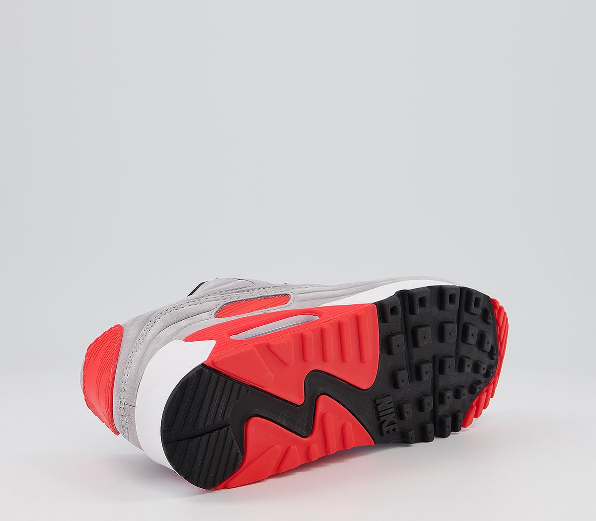 Nike Air Max 90 Trainers Nike Air Max 90 Trainers Night Silver Bright Crimson