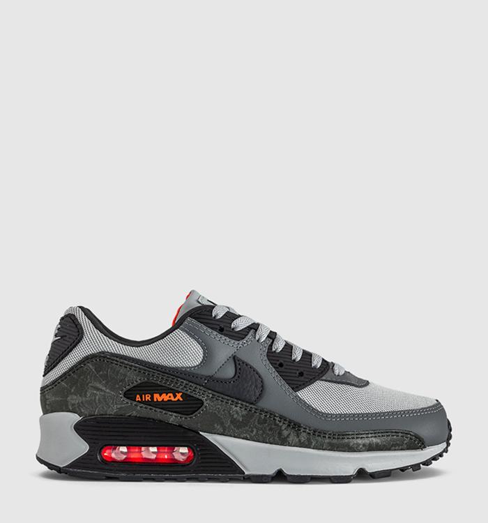 Nike Air Max 90 Trainers Multi Color Black Smoke Grey
