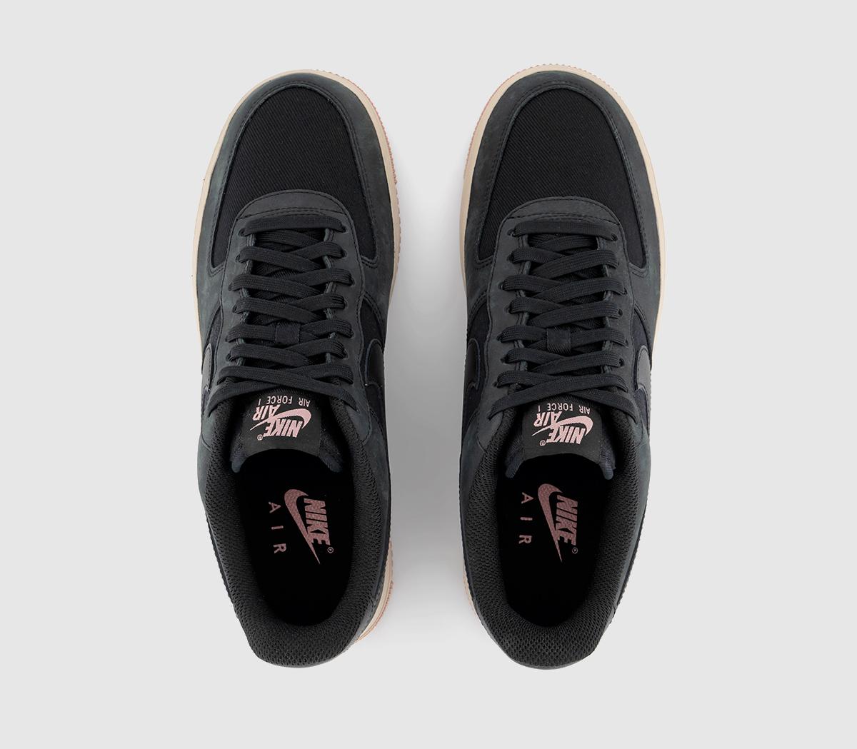 NikeAir Force 1 07 TrainersBlack Nubuck Black Trim