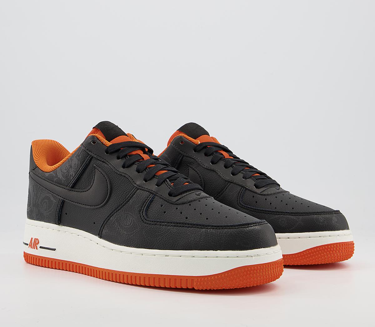 Nike Air Force 1 07 Trainers Black Starfish Sail - Excluded From Site