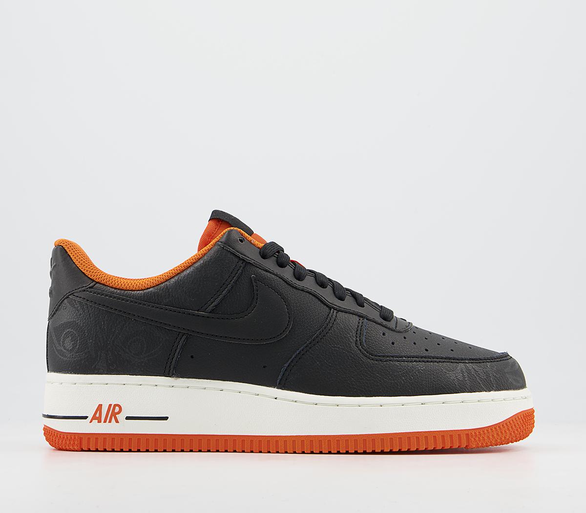 Nike Air Force 1 07 Trainers Black Starfish Sail - Excluded From Site
